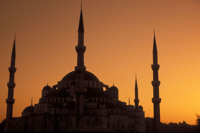 View of cathedral against sky during sunset