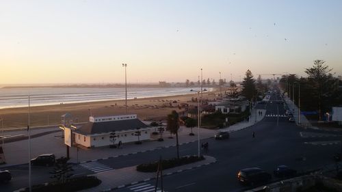 View of sea at sunset