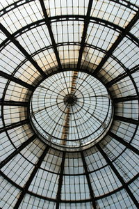 Low angle view of glass ceiling