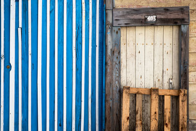 Full frame shot of closed wooden door