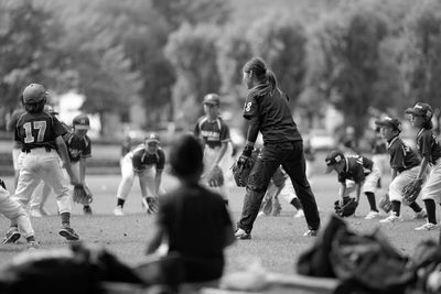 People playing outdoors