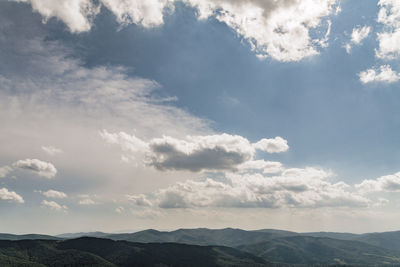 Low angle view of mountains against sky