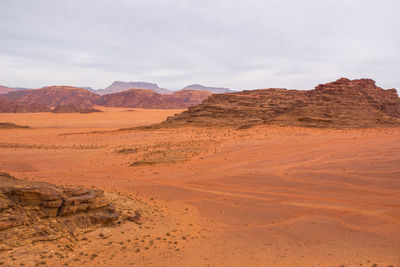 Scenic view of desert against sky