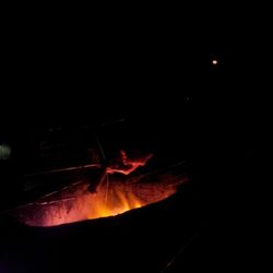Illuminated lights at night