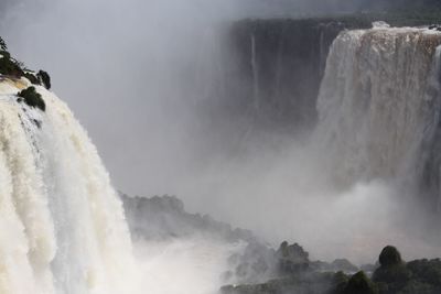 Scenic view of waterfall