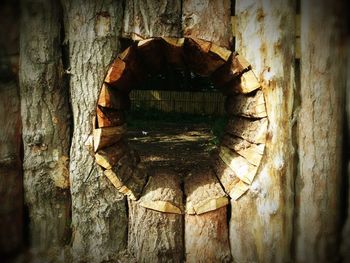 Old wooden door