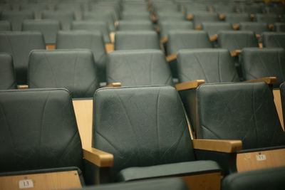 Full frame shot of empty seats