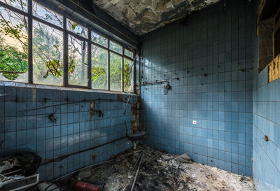 Interior of abandoned building