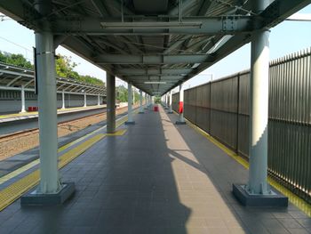 View of railroad station platform