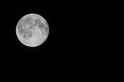 Low angle view of moon in sky