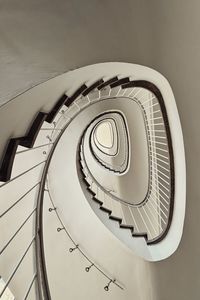 Low angle view of spiral staircase