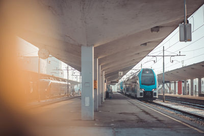 Train at railroad station