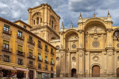 Granada cathedral is a roman catholic church in the city of granada, spain. facade