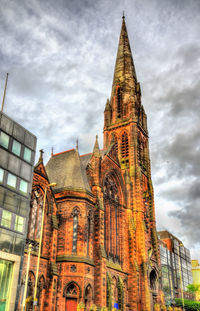 Low angle view of buildings against sky