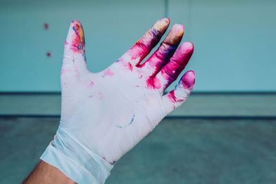 Close-up of human hand