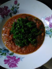 Close-up of served food