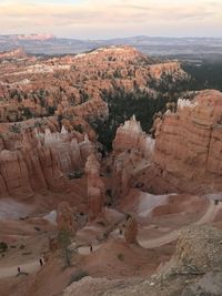 High angle view of rock formations