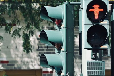 Low angle view of road signs