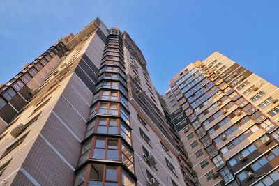 Low angle view of building against clear sky