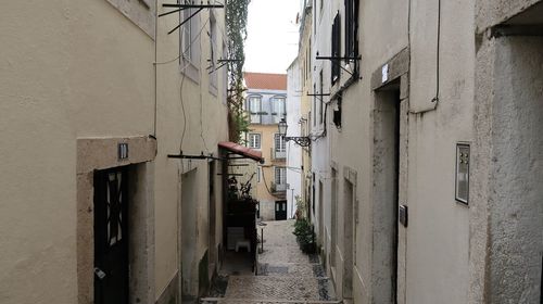 Narrow alley amidst buildings