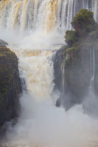 Scenic view of waterfall