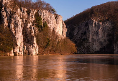 View of lake with trees in the background