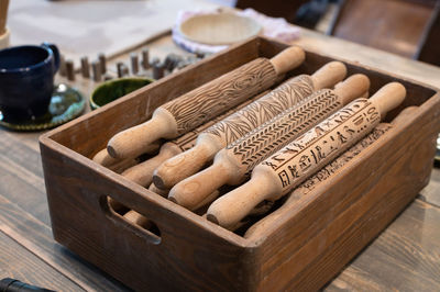 Close-up of food on table