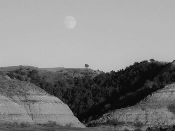 Scenic view of landscape against clear sky