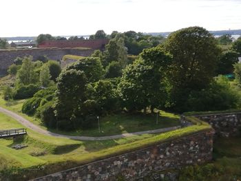 Scenic view of landscape against clear sky