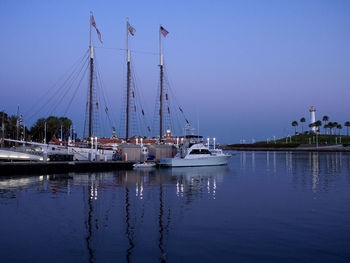 Boats in harbor