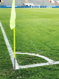 Scenic view of soccer field