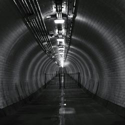 Illuminated underground underground walkway