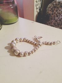 Close up of necklace