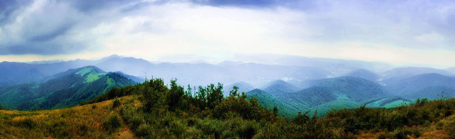 Panoramic view of landscape against sky