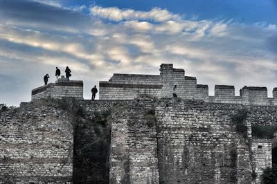 Low angle view of historic building against sky