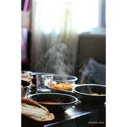 Close-up of preparing food in kitchen