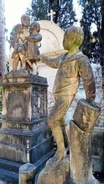 Low angle view of angel statue