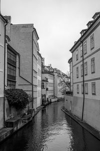 Canal amidst buildings in city