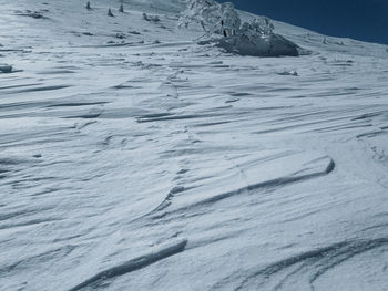 Snow covered land