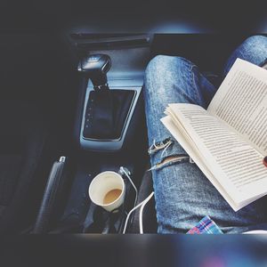 High angle view of airplane