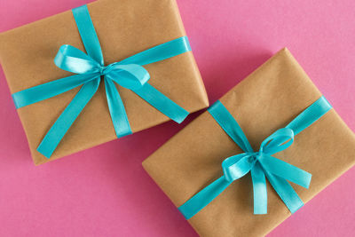 High angle view of paper in box