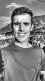 Portrait of a smiling man on beach