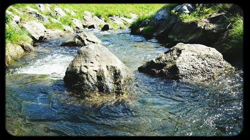 Rocks in water
