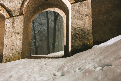 Built structure on land during winter