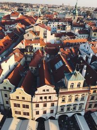 High angle view of townscape