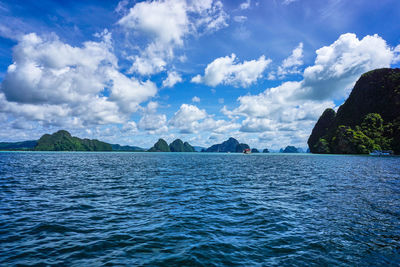 Panoramic view of sea against sky