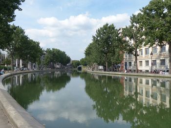 Reflection of built structures in water