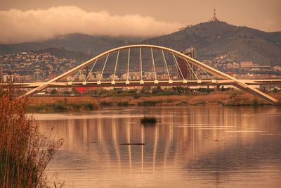 Bridge over river in city