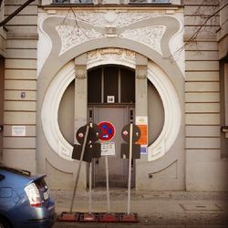 Low angle view of road sign