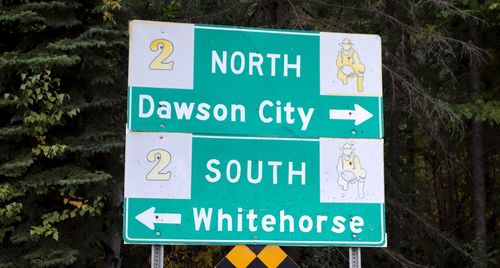 Close-up of road sign